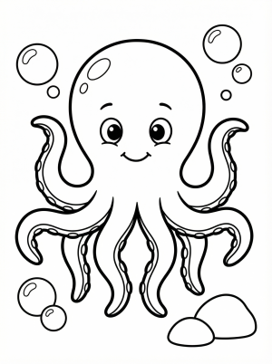 Octopus coloring pages