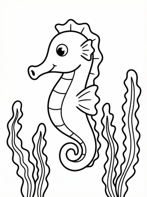 Seahorses coloring pages