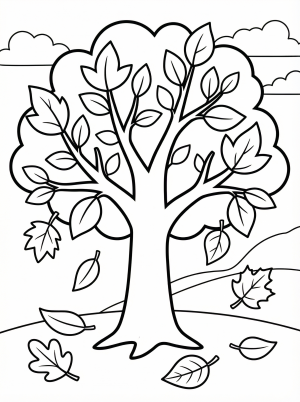 Autumn coloring pages