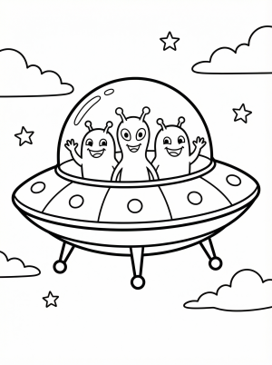 Aliens coloring pages