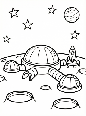 Moons coloring pages