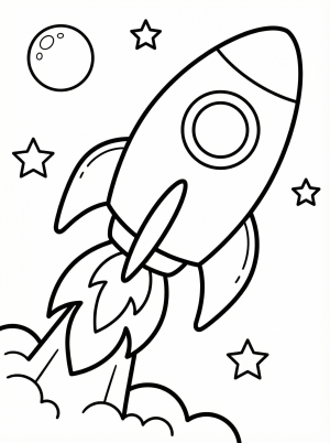 Rocket Ship Pages coloring pages