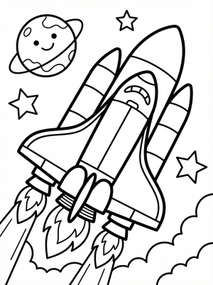 Space Shuttles coloring pages