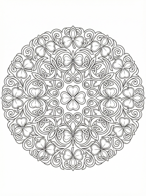 Intricate Shamrock Mandala