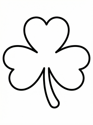 Simple Three-Leaf Shamrock