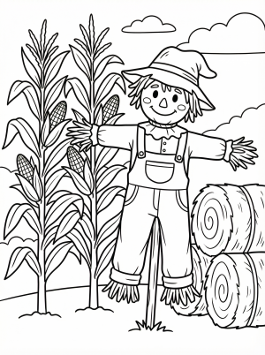 Corn coloring pages