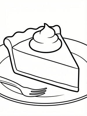 Pumpkin Pie Slice coloring page