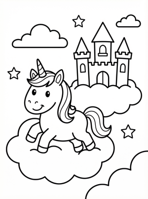 Cloud Castle With Unicorn
