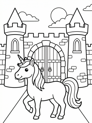 Unicorn at Castle Gates