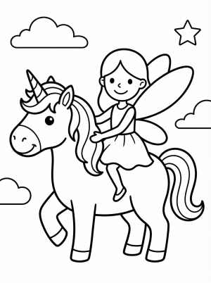 Fairy Riding Unicorn