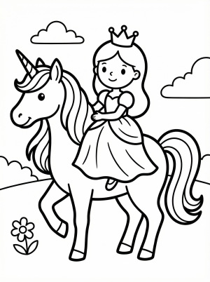 Princess Riding Unicorn