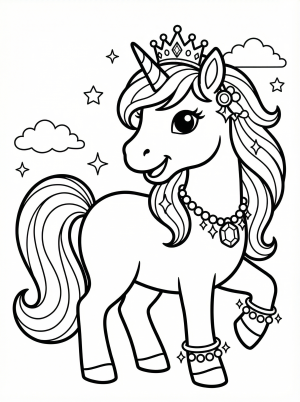 Unicorn With Jewelry