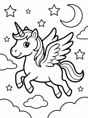 Pegasus Unicorn in Sky