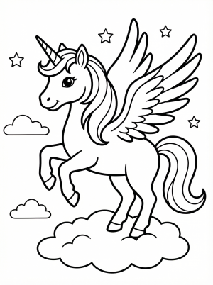 Winged Unicorn Landing