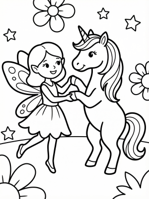 Dancing Fairy and Unicorn