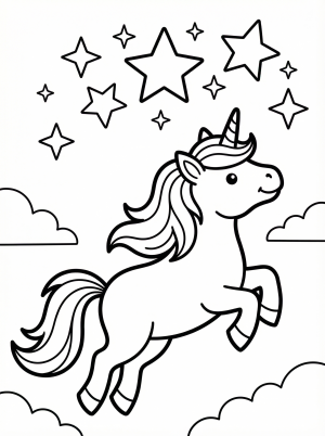 Flying Unicorn coloring pages