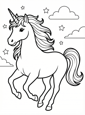 Unicorn Portrait coloring pages