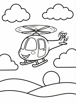 Helicopters coloring pages