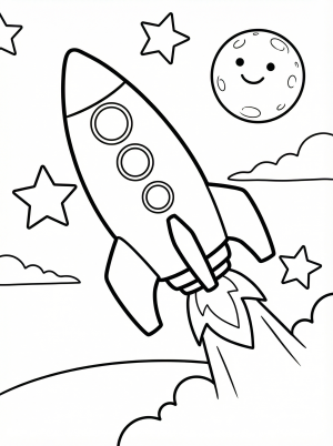 Rockets coloring pages