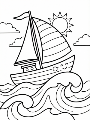 Sailboats coloring pages