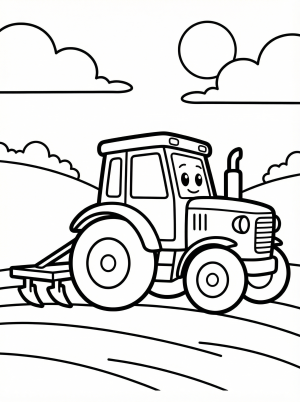 Tractors coloring pages